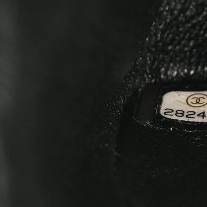 Chanel Lambskin Metallic Calfskin Crocodile Embossed 2.55 Cocodile Reissue 225 Flap Black Gold 7 of 10
