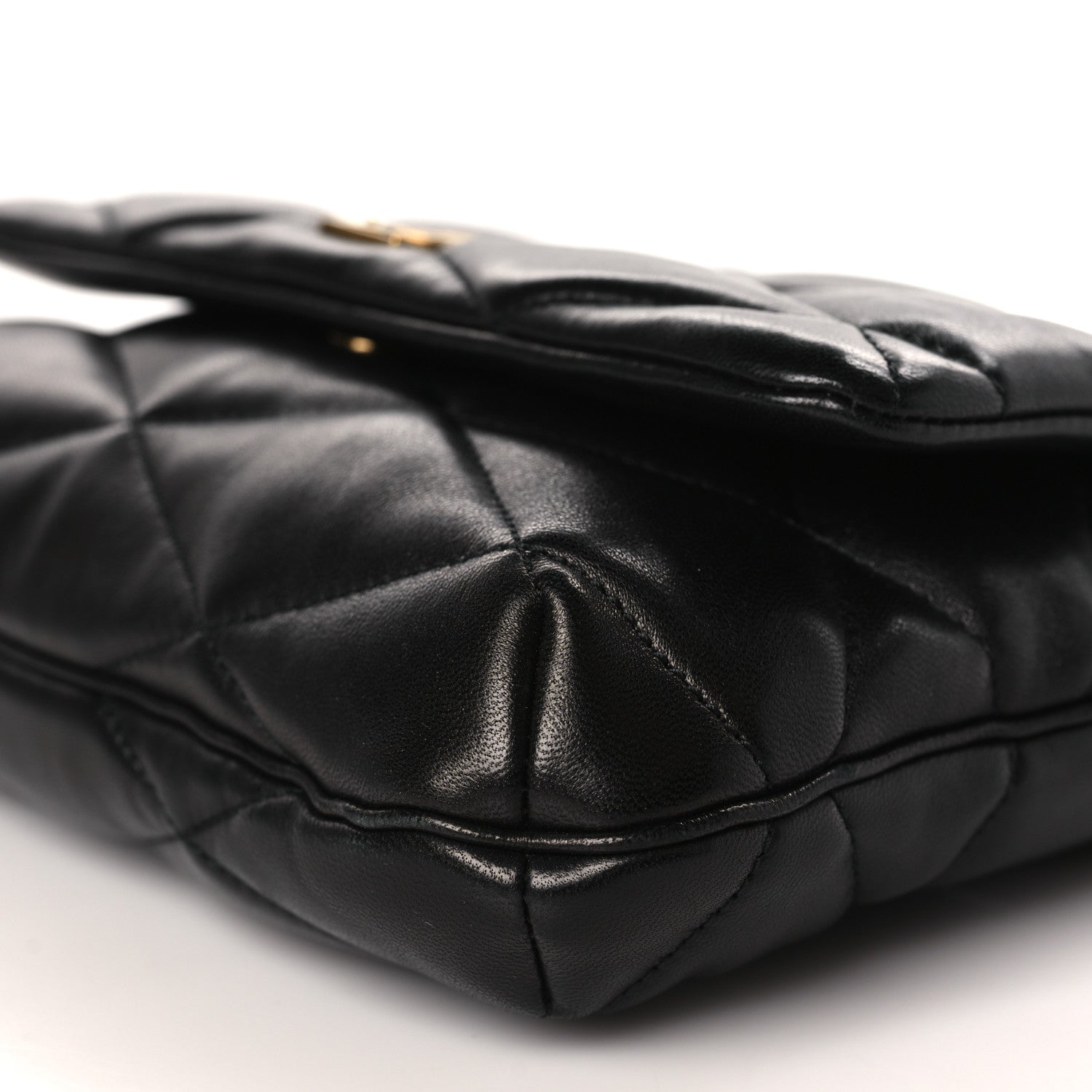 Saint Laurent Lambskin Quilted Le 57 Diamond Shoulder Bag Black 9 of 9