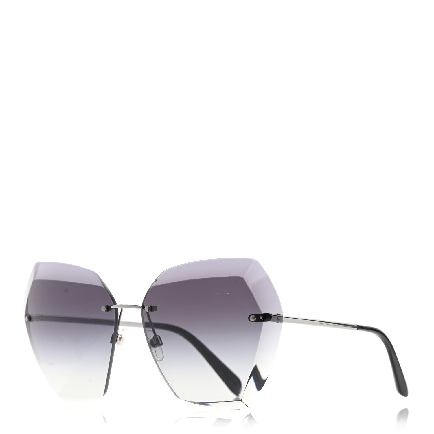 Chanel Butterfly Spring Sunglasses Dark Silver Grey 1 of 8