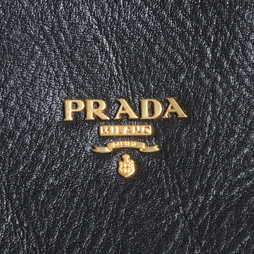 Prada Vitello Daino Pochette Clutch Nero Black 6 of 10