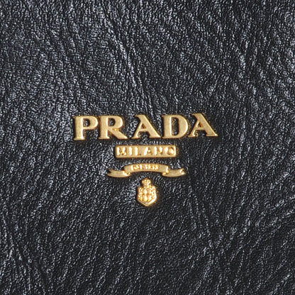 Prada Vitello Daino Pochette Clutch Nero Black 6 of 10