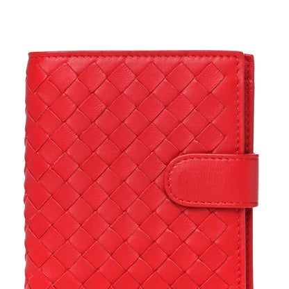 Bottega Veneta Nappa Intrecciato French Compact Wallet Bright Red 7 of 11