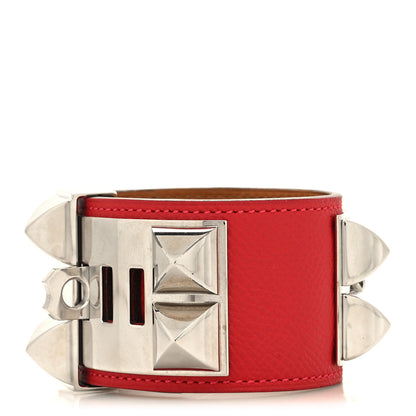 Hermes Epsom Collier De Chien CDC Bracelet S Rouge Casaque 3 of 5