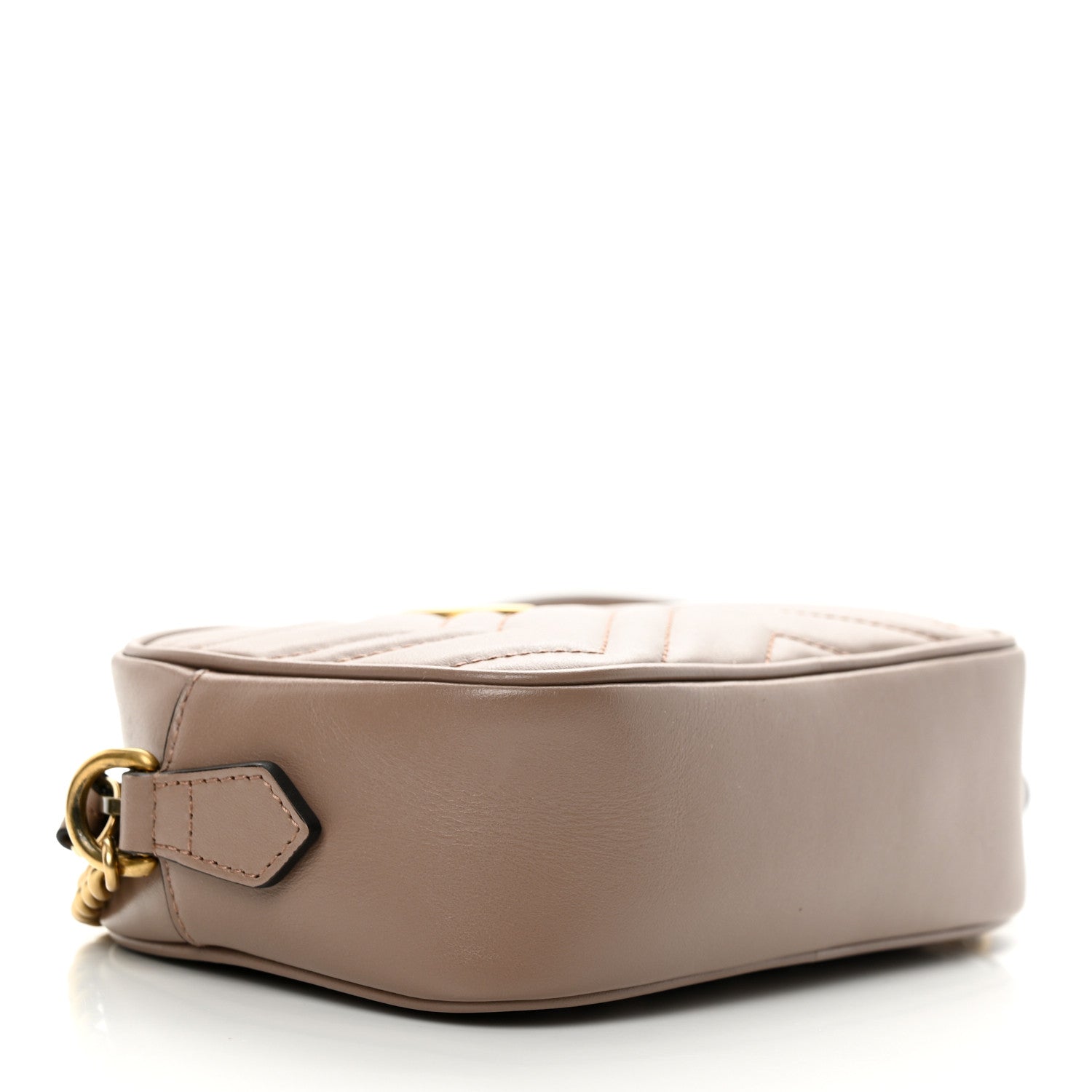 Gucci Calfskin Matelasse Mini GG Marmont Chain Shoulder Bag Porcelain Rose 4 of 10