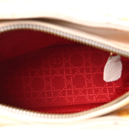 Christian Dior Metallic Nylon Cannage Medium Lady Dior White 5 of 9