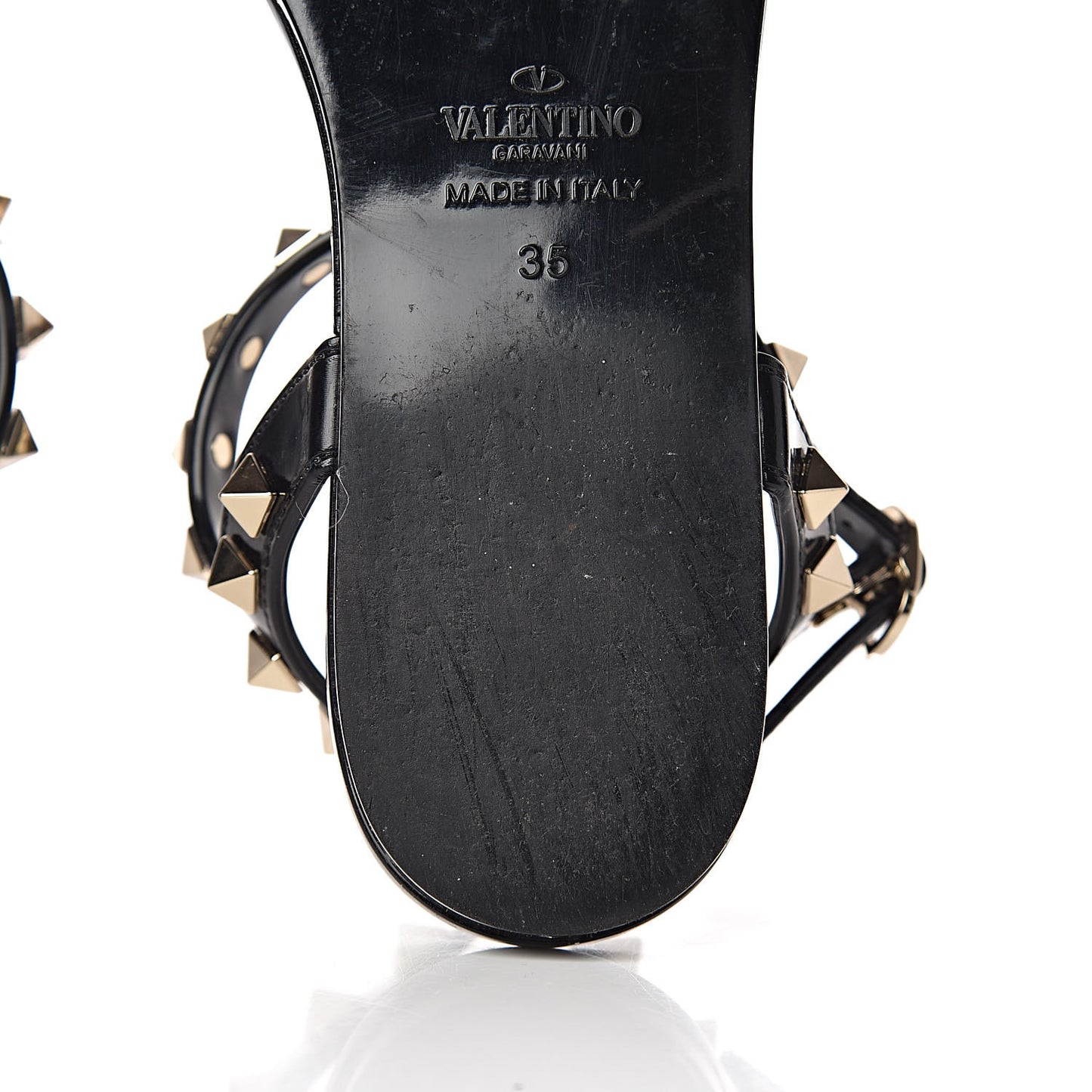 PVC Jelly Rockstud Caged Sandals 35 Black