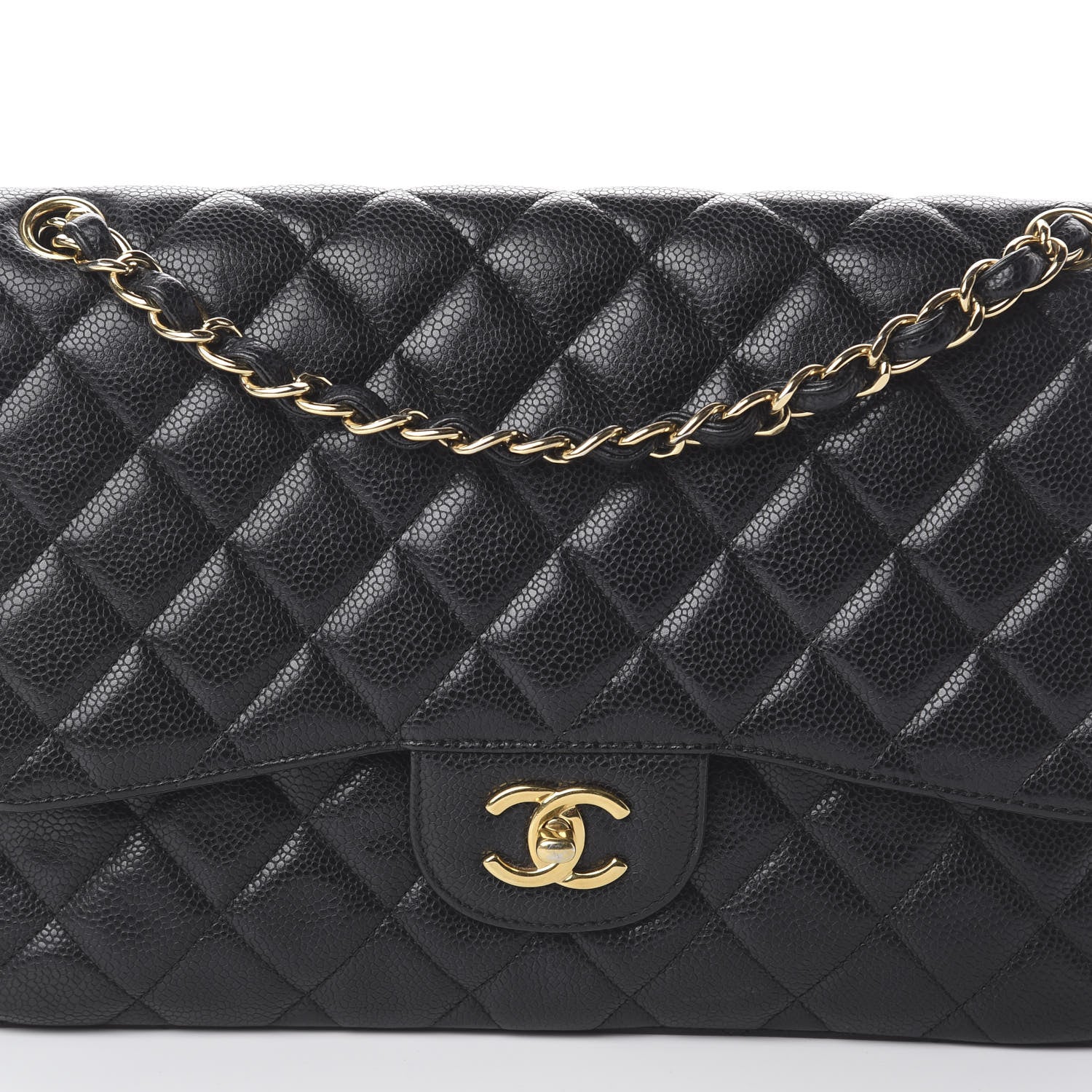 Chanel Caviar Quilted Jumbo Double Flap Black 9 of 9