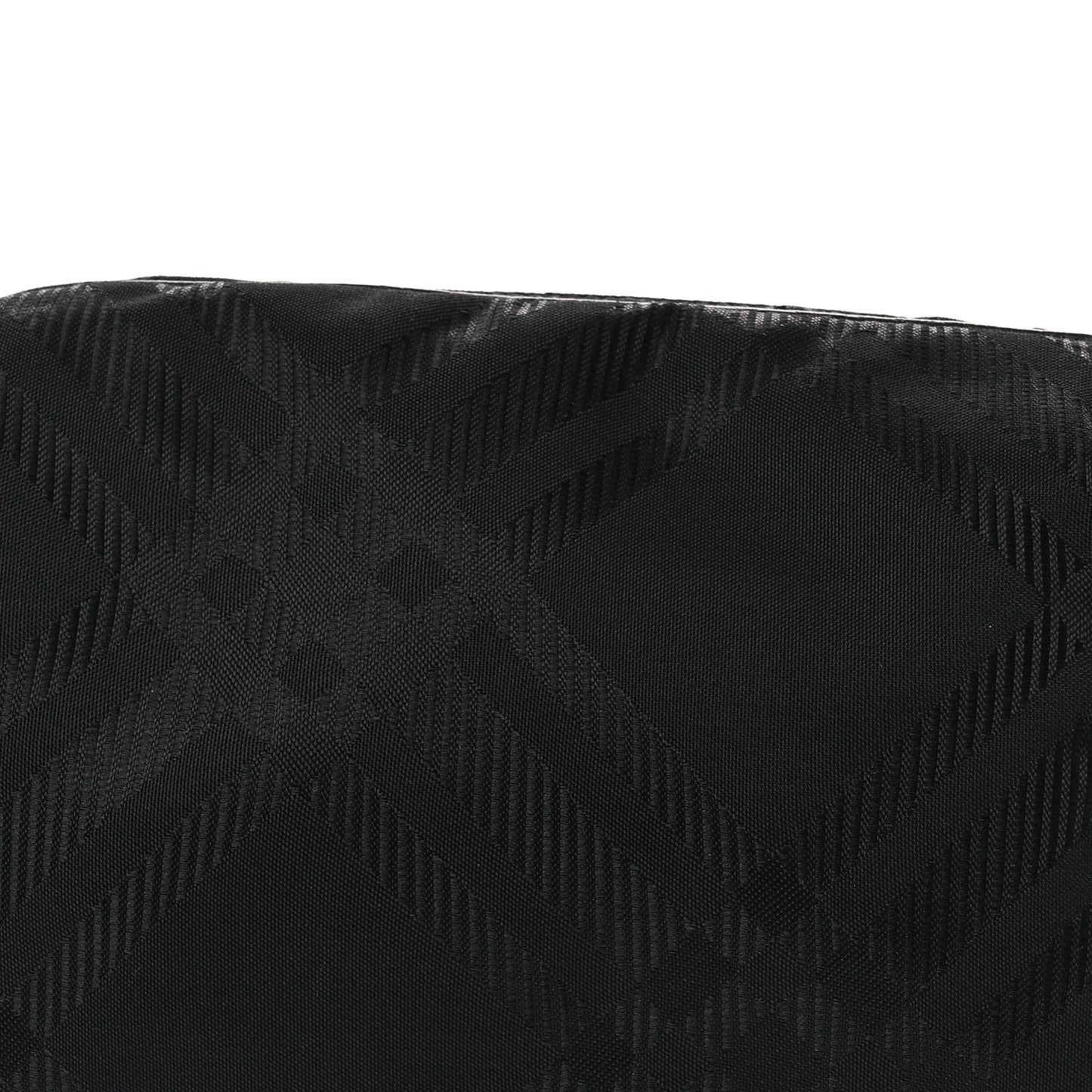 Nylon Jacquard Check Belt Bag Black