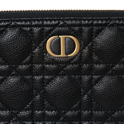 Christian Dior Supple Calfskin Cannage Large Caro Daily Pouch Black 9 of 9