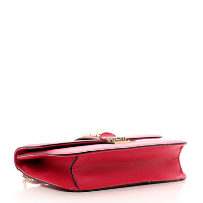 Valentino Garavani Vitello Medium Glam Lock Rockstud Flap Deep Rose 4 of 10