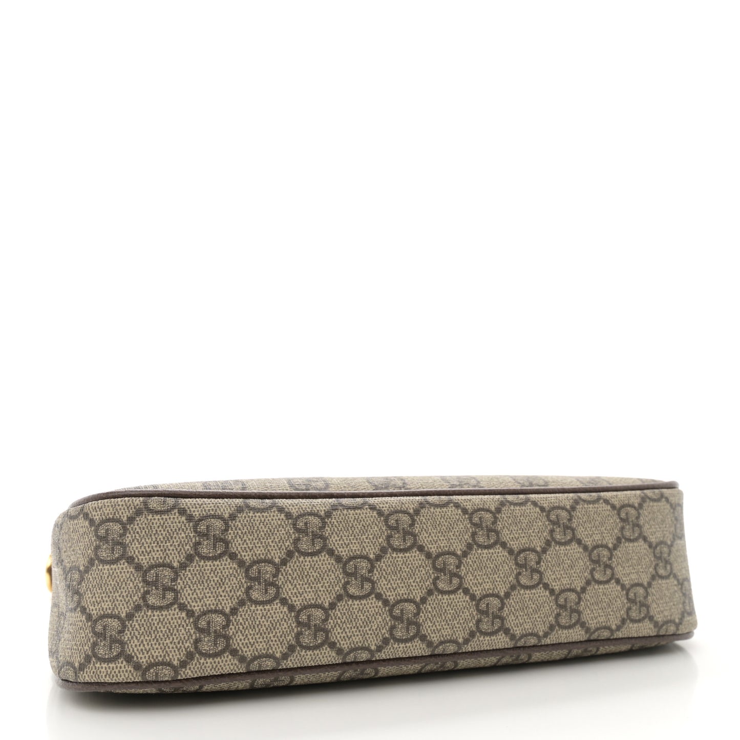 GG Supreme Monogram Textured Dollar Calfskin Small Ophidia Hobo Beige Ebony New Acero