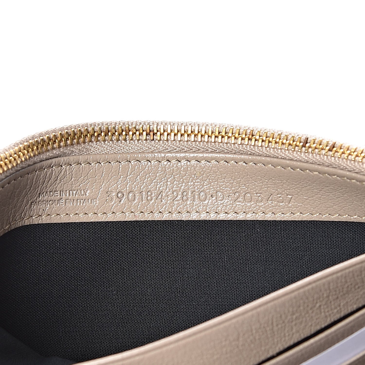 Balenciaga Chevre Gold Metallic Edge Hardware Money Wallet Gris Taupe 6 of 6
