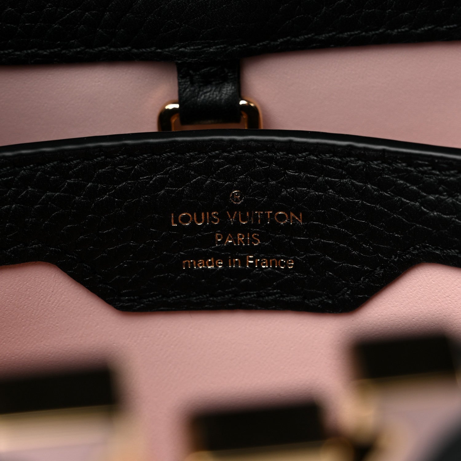 Louis Vuitton Taurillon Enamel Chain Capucines BB Black Multicolor 6 of 8
