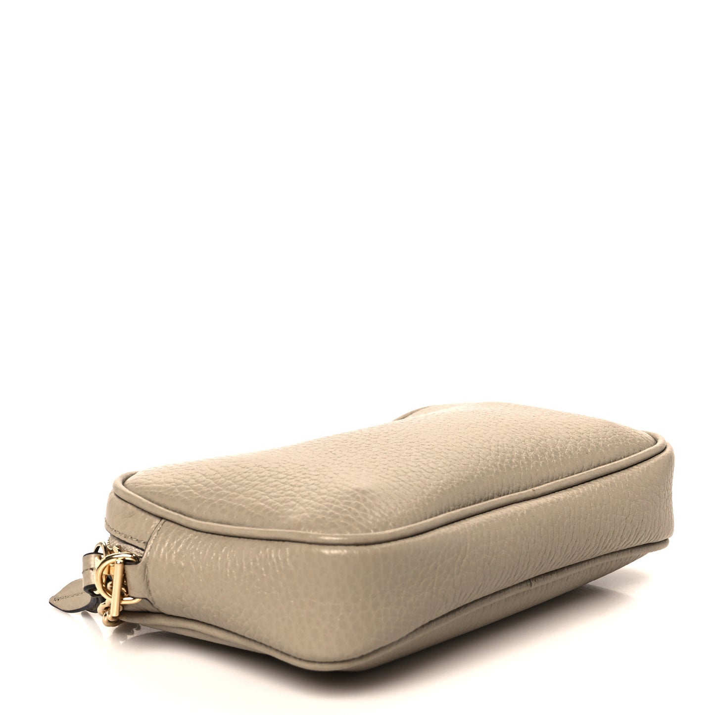 Dollar Calfskin Super Mini GG Marmont Chain Shoulder Bag Oatmeal