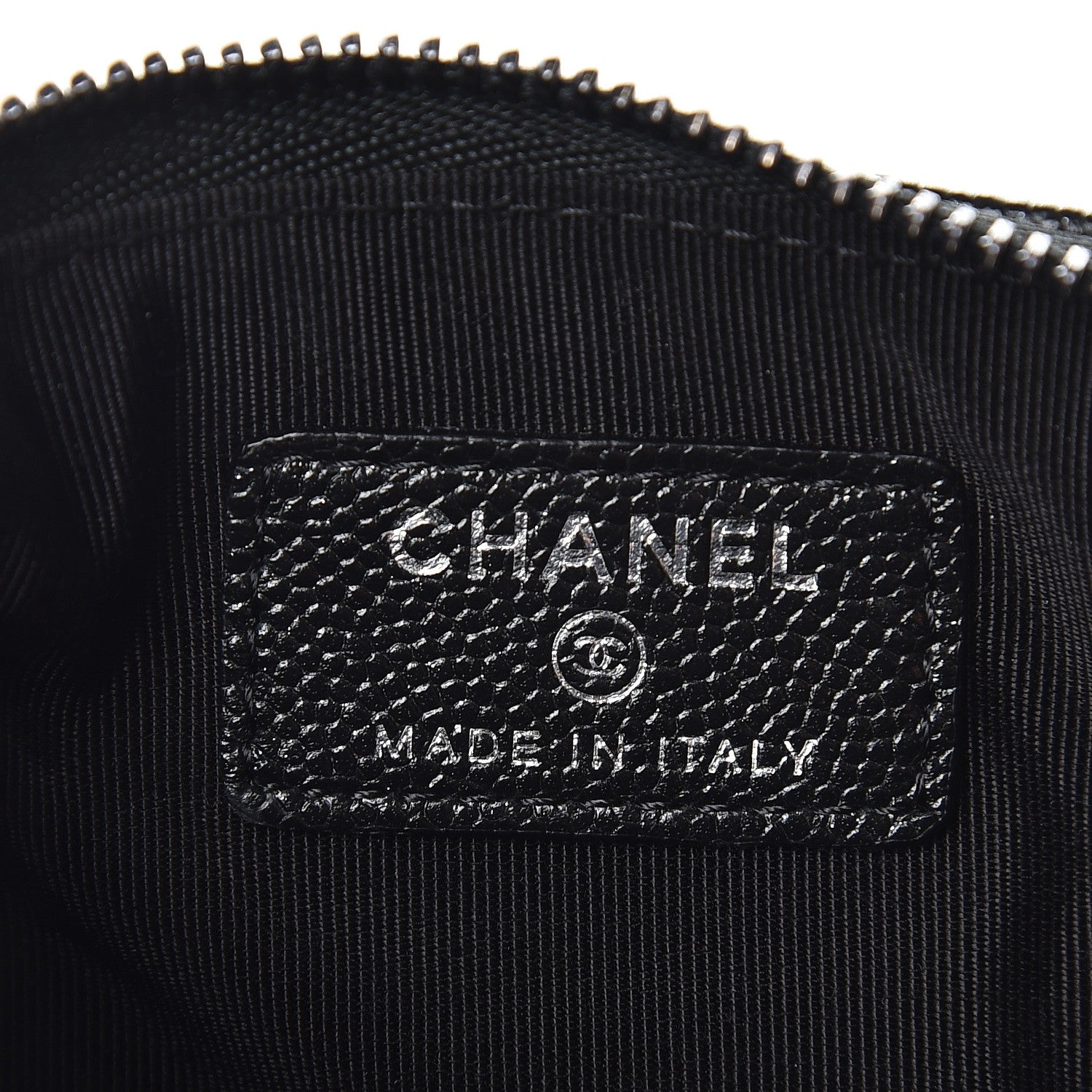 Chanel Iridescent Caviar Quilted Small Cosmetic Case Black 6 of 8