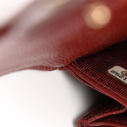 Chanel Iridescent Caviar Quilted Medium Flap Wallet Burgundy 8 of 8