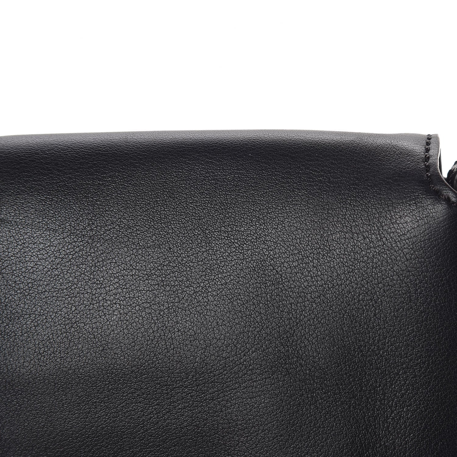 Fendi Vitello Dolce Lace Up Baguette Black 14 of 20
