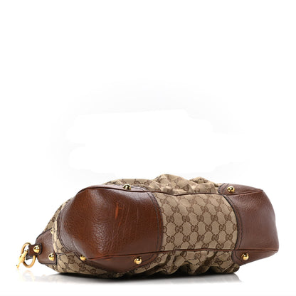 Gucci Monogram Medium Jockey Hobo Brown 3 of 6