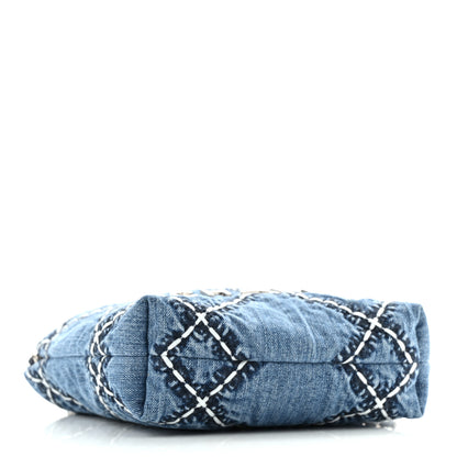 Chanel Denim Stitched Quilted Mini Chanel 22 Blue 4 of 12