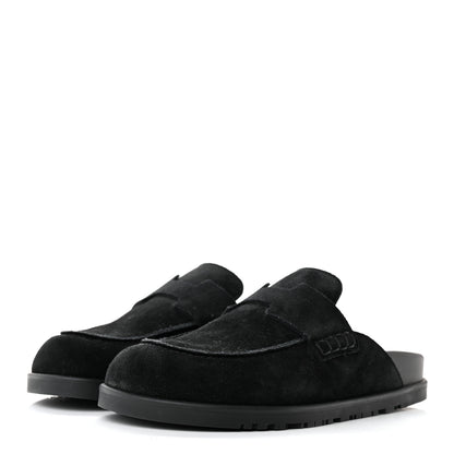 Hermes Suede Calfskin Go Mules 35 Black 3 of 10