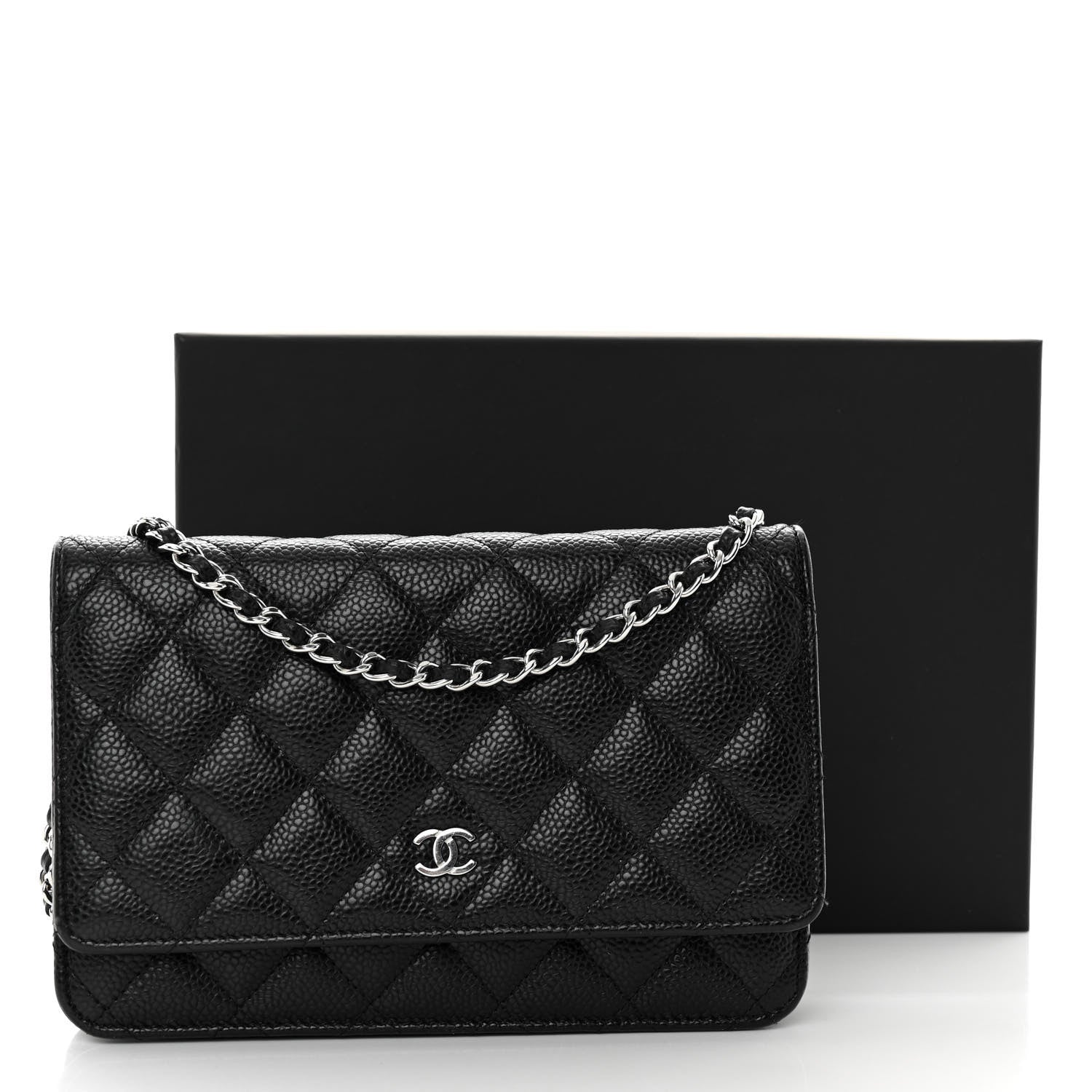 Chanel Caviar Quilted Wallet on Chain WOC Black 12 of 12