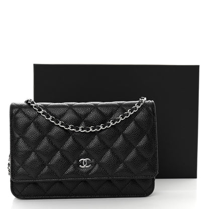 Chanel Caviar Quilted Wallet on Chain WOC Black 12 of 12