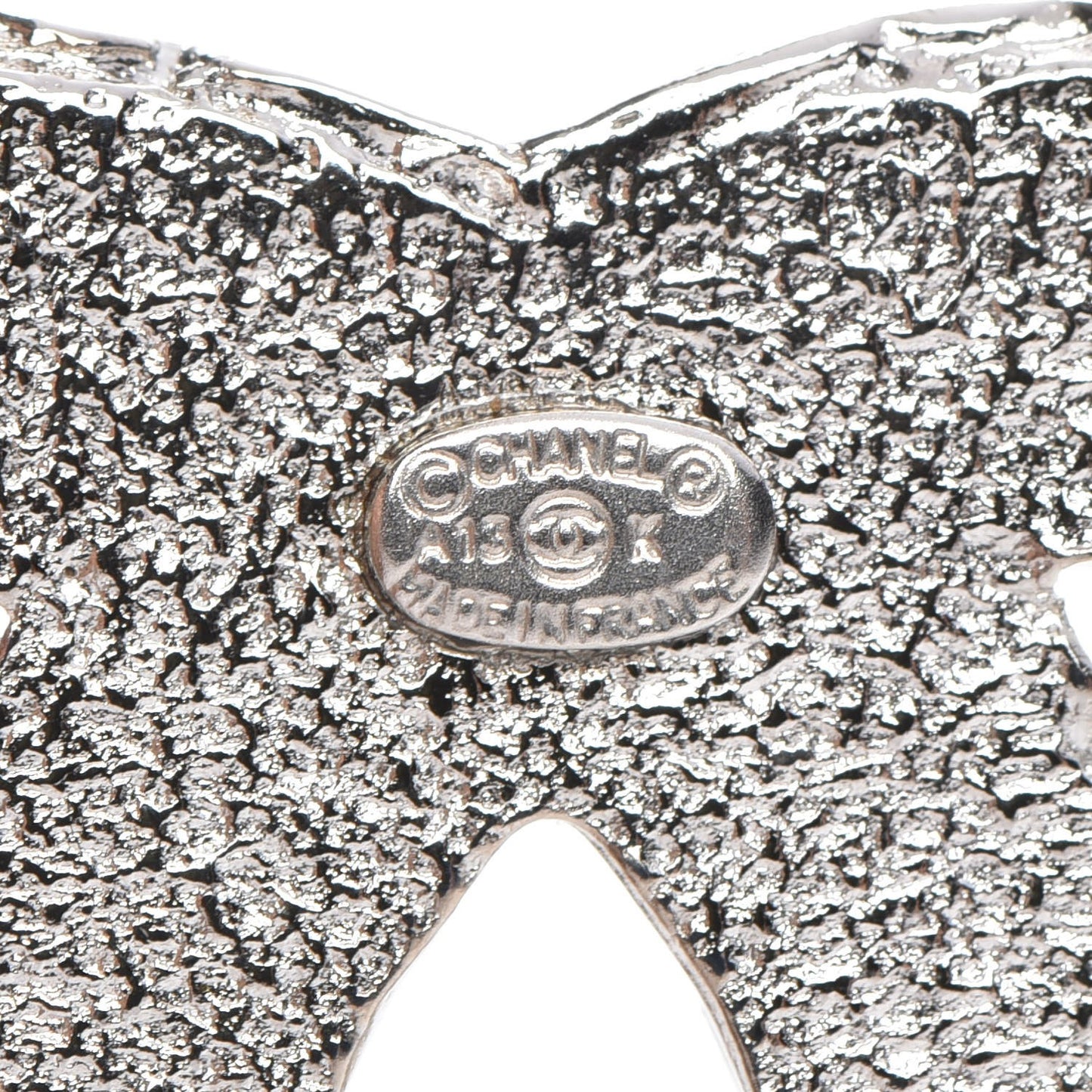 Swarovski Crystal CC Brooch Silver