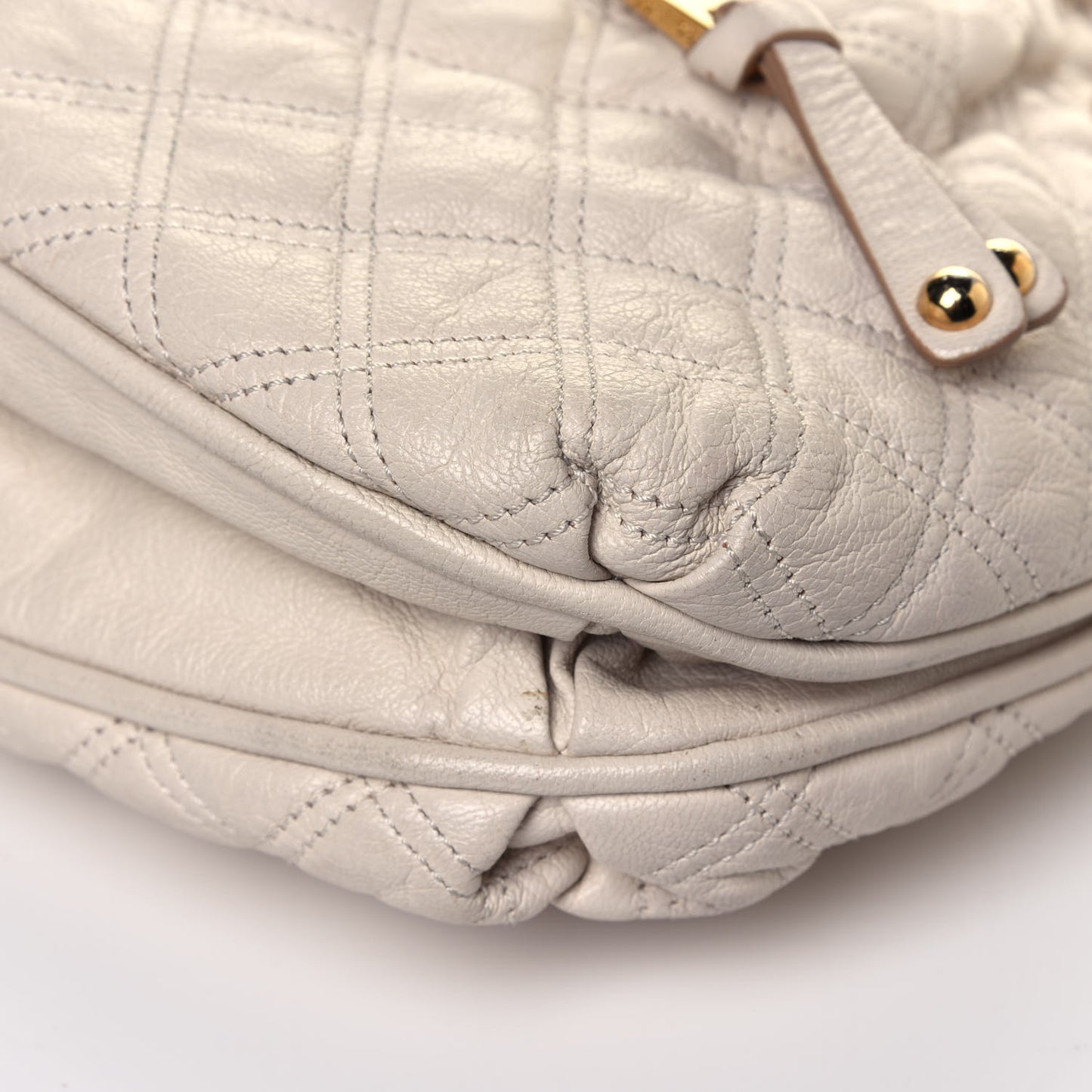 Lambskin Quilted Small Cecilia Cream