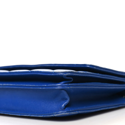 Chanel Lambskin Quilted Square Wallet On Chain WOC Blue 12 of 14