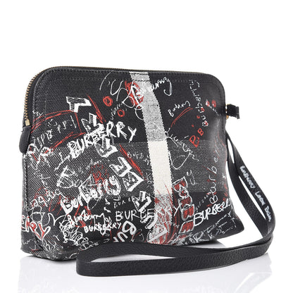 Burberry Coated Canvas Mega Check Sketchbook Doodle Pouch Black 2 of 8
