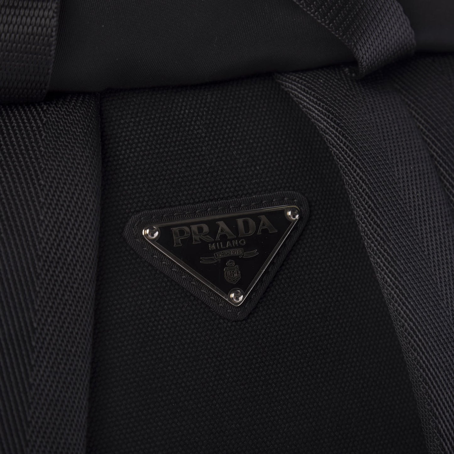 Technical Nylon Double Buckle Backpack Black