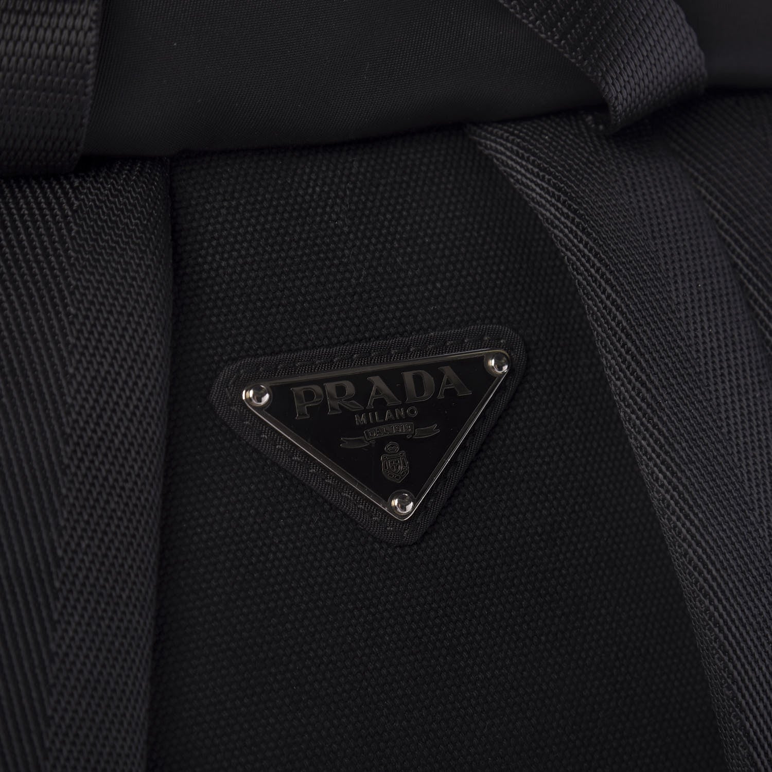 Prada Technical Nylon Double Buckle Backpack Black 8 of 10