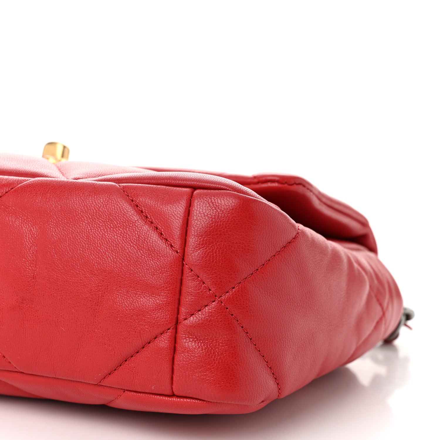 Chanel Goatskin Quilted Medium Chanel 19 Flap Red 10 of 11