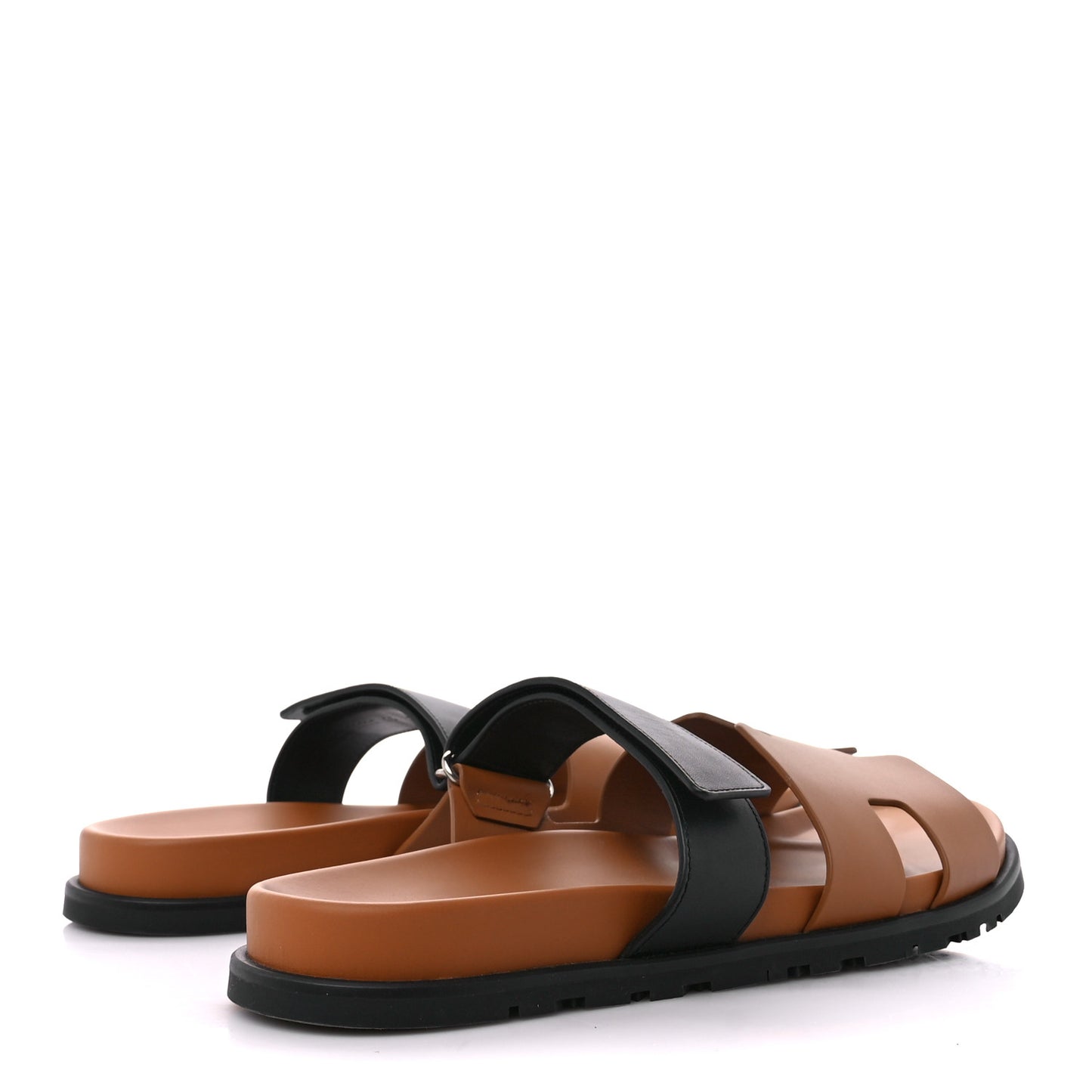 Calfskin Mens Chypre Sandals 43 Naturel Safari Black