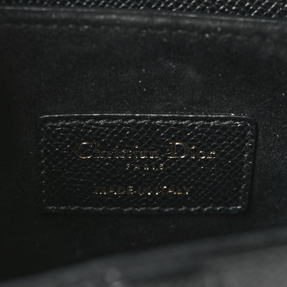 Christian Dior Grained Calfskin Mini Saddle Bag Black 6 of 11