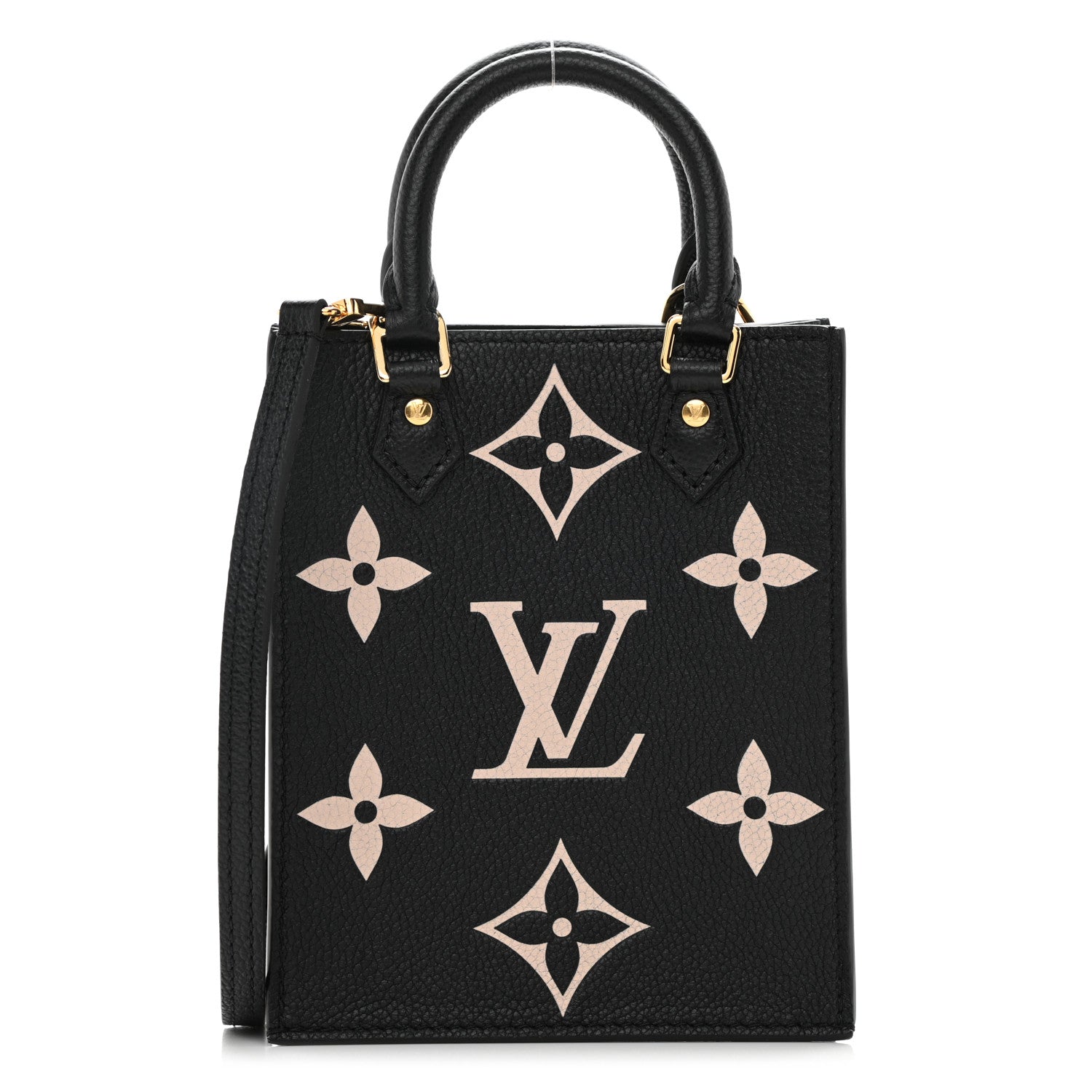 Louis Vuitton Empreinte Monogram Giant Petit Sac Plat Black Beige 1 of 8