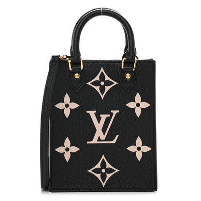 Louis Vuitton Empreinte Monogram Giant Petit Sac Plat Black Beige 1 of 8