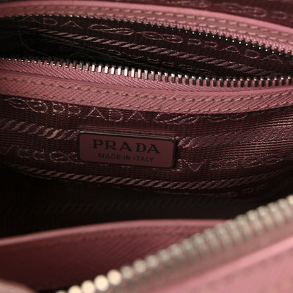 Prada Saffiano Lux Top Handle Crossbody Bag Petalo 6 of 9
