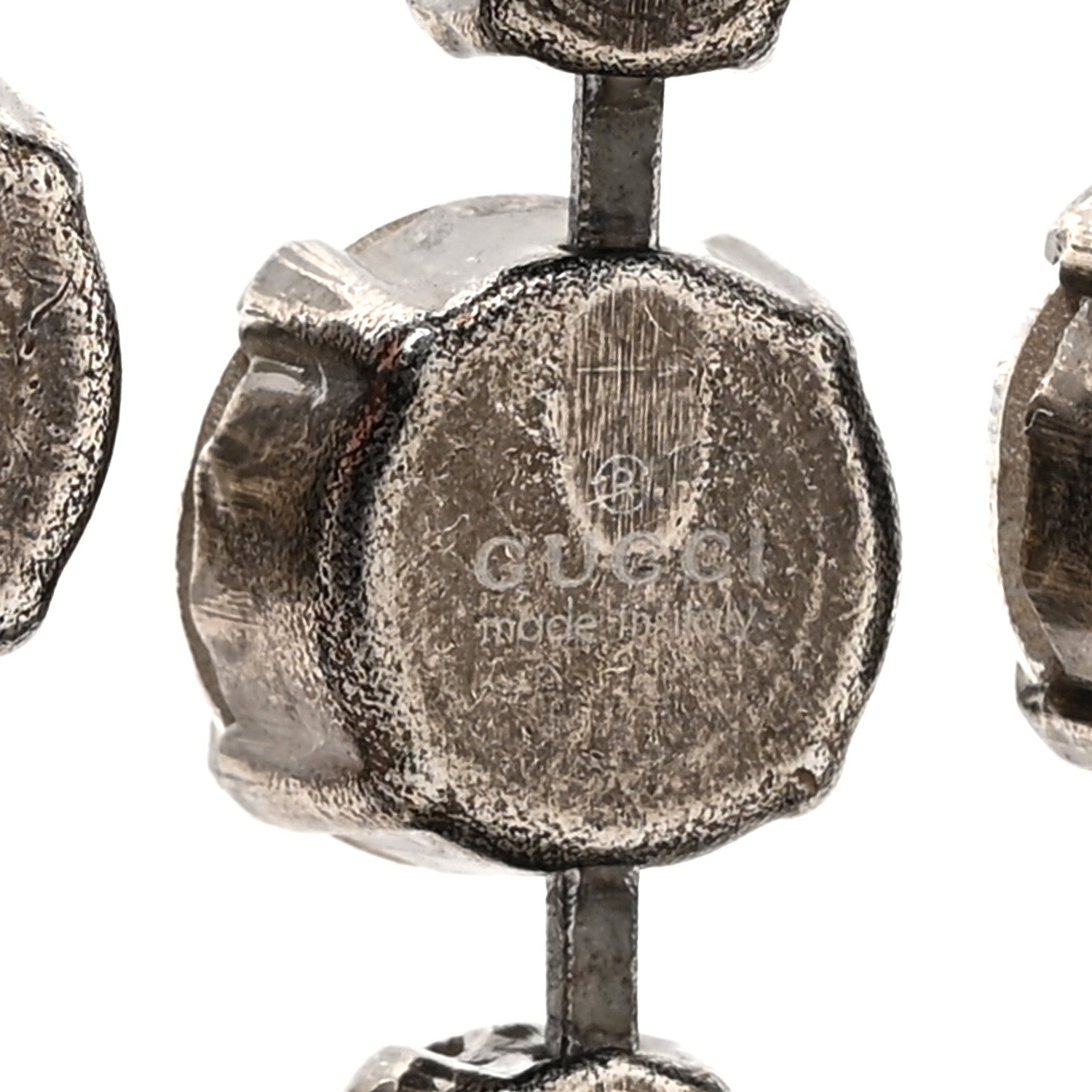 Gucci Metal Crystal Drop Earrings 4 of 6