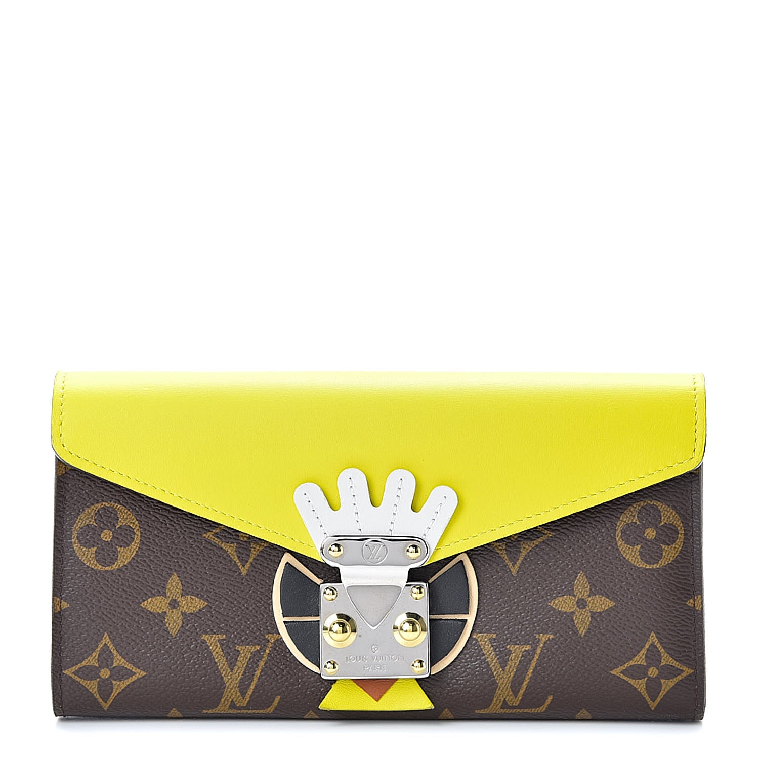 Louis Vuitton Monogram Tribal Mask Sarah Wallet Yellow 1 of 7