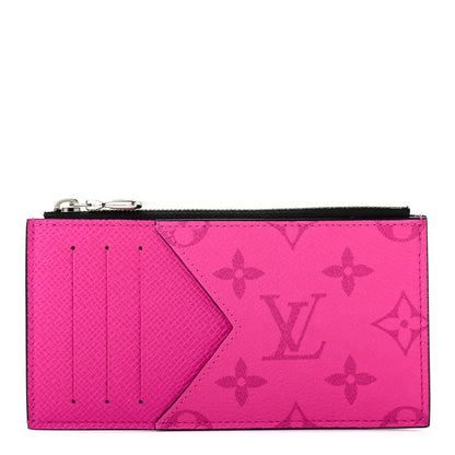 Louis Vuitton Taigarama Coin Card Holder Fuchsia 1 of 6