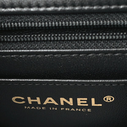 Chanel Lambskin Quilted Mini Top Handle Rectangular Flap Black 6 of 11