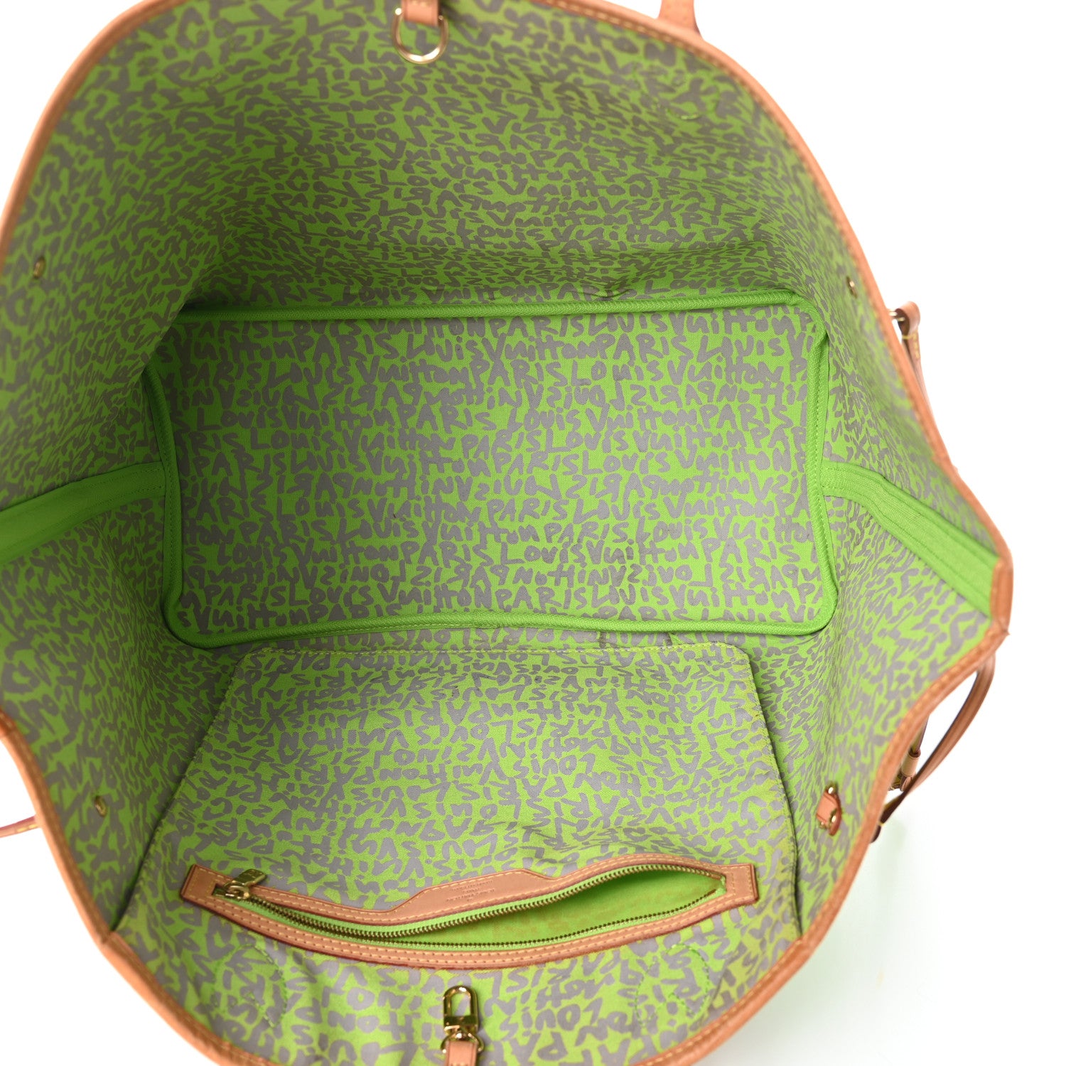 Louis Vuitton Monogram Graffiti Neverfull GM Green 5 of 9