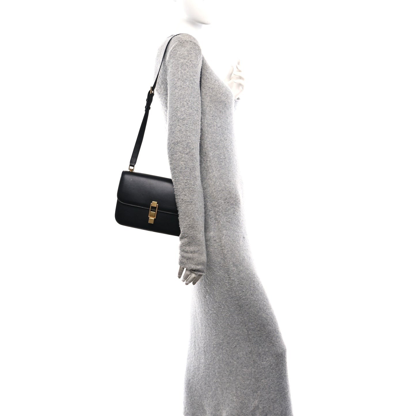 Smooth Calfskin Carre Satchel Black