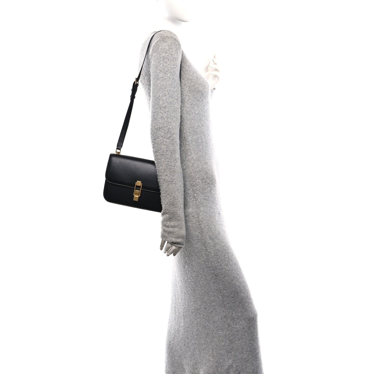 Saint Laurent Smooth Calfskin Carre Satchel Black 3 of 12