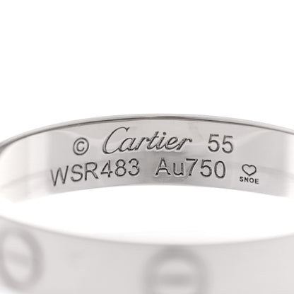 Cartier 18K White Gold 3.5mm LOVE Wedding Band Ring 55 7.25 4 of 4