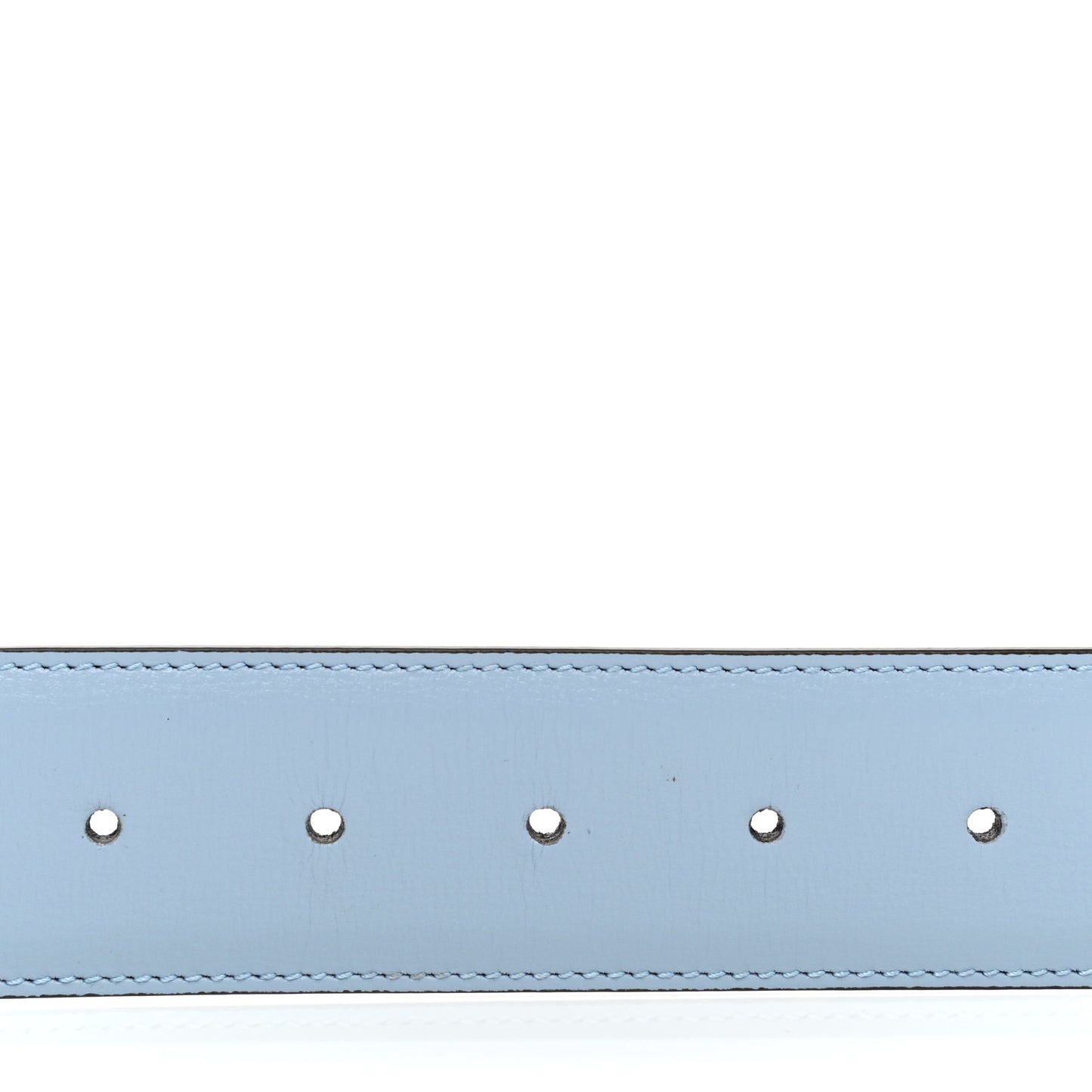 Azalea Calfskin Enamel Monochrome Double G 40mm Belt 90 36 Porcelain Light Blue