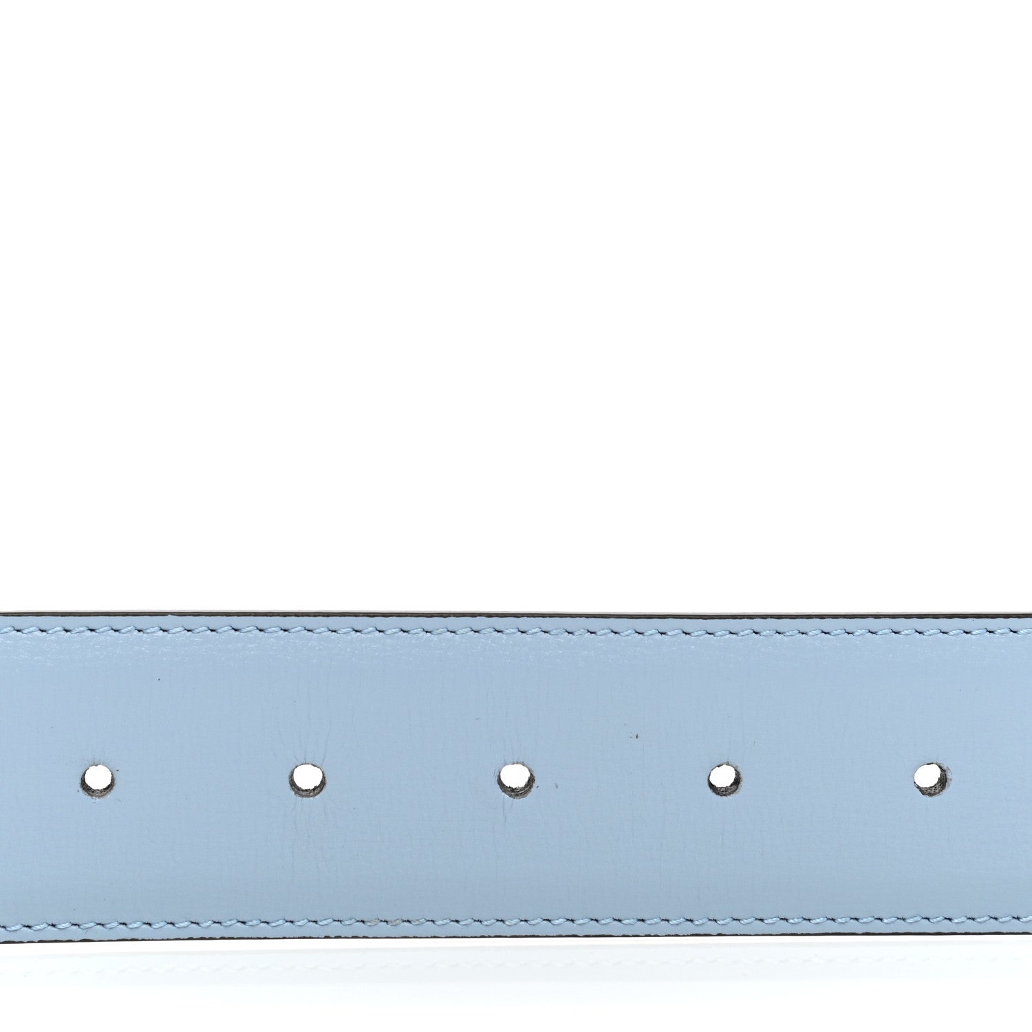 Gucci Azalea Calfskin Enamel Monochrome Double G 40mm Belt 90 36 Porcelain Light Blue 4 of 8