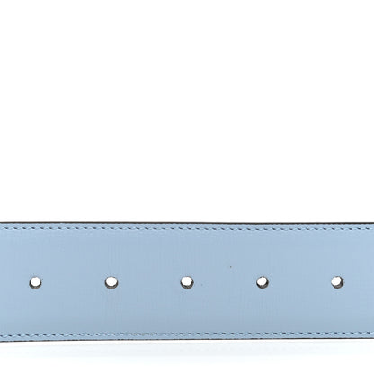 Gucci Azalea Calfskin Enamel Monochrome Double G 40mm Belt 90 36 Porcelain Light Blue 4 of 8