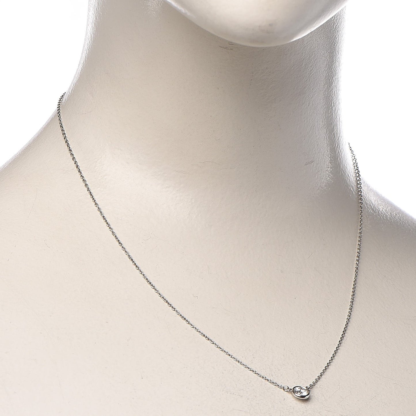 Platinum Diamond .25ct Elsa Peretti Diamonds by the Yard Pendant Necklace